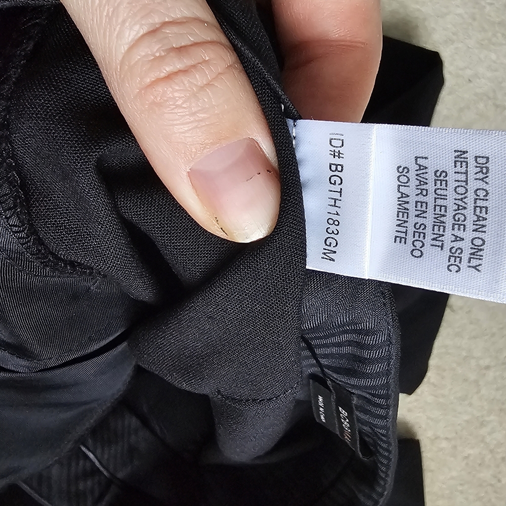 Cropped Black Pants, wide leg, women's black going out trousers - Picture 5 of 10